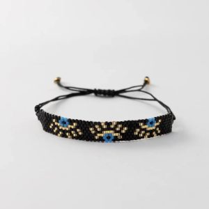 Pulsera Étnica de Cuentas con Diseño Ojitos