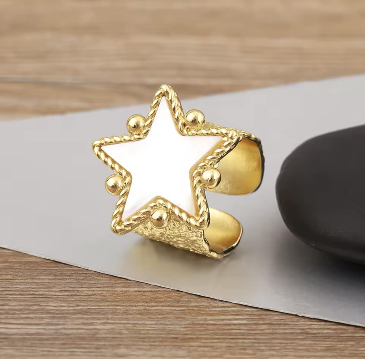 Anillo Formas Dorado