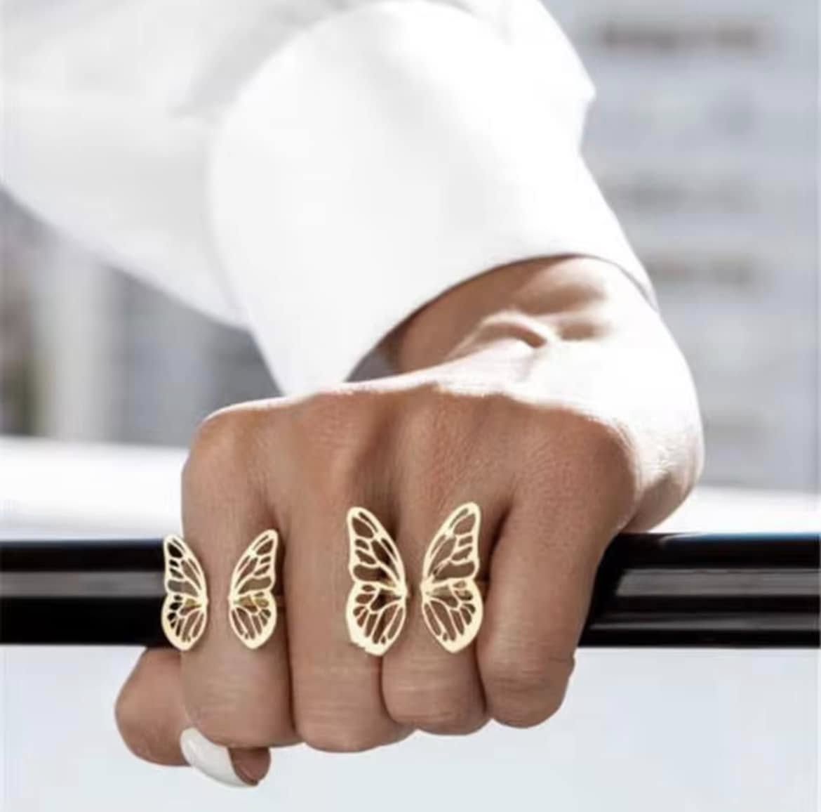 Anillo ajustable mariposa - Image 2