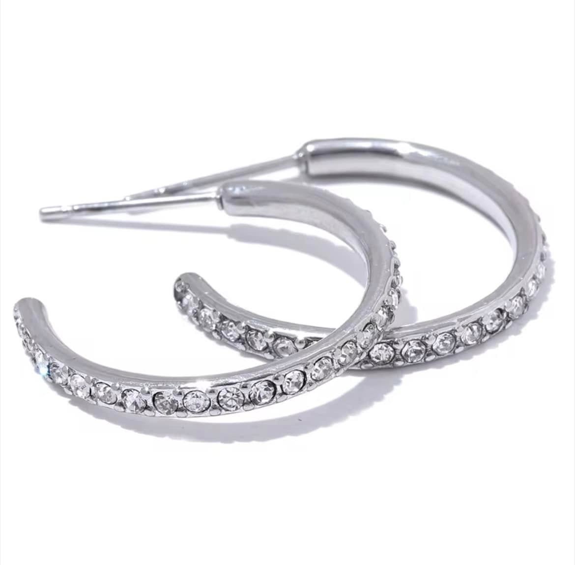 Aretes de Aro con Cristales