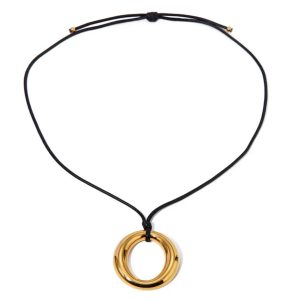 Collar Minimalista con Dije Circular Dorado