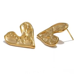 Aretes de Corazón con Textura