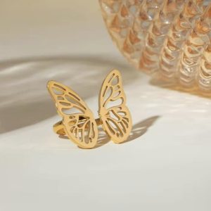 Anillo ajustable mariposa