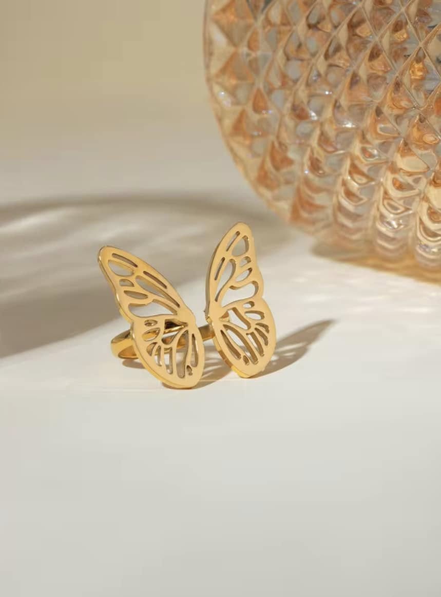 Anillo ajustable mariposa