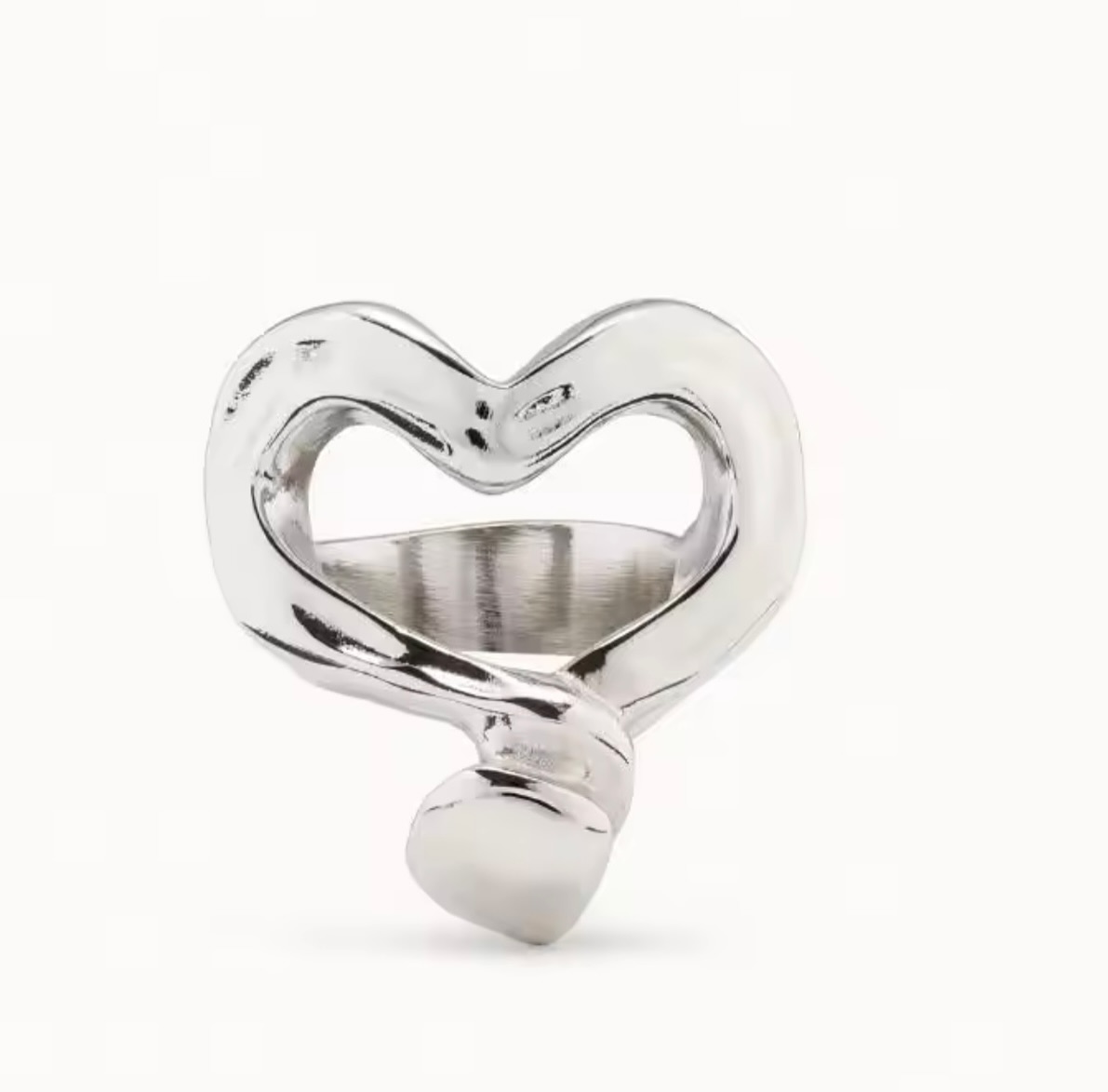 Anillo Plateado de Diseños Geométricos