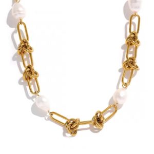 Collar Nudo con Perlas