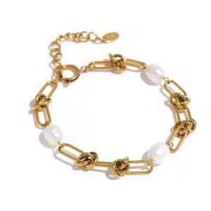 Pulsera Nudos con Perlas