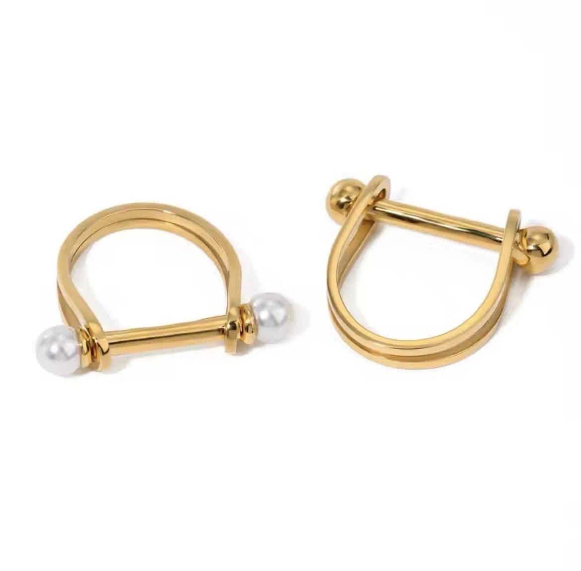 Anillo en D con grilletes de herradura