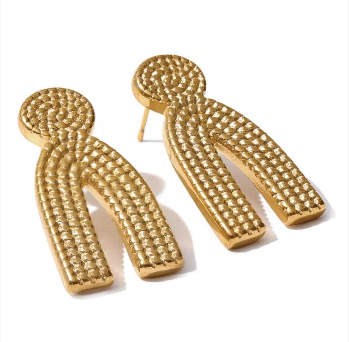 Aretes Textura Trenzada