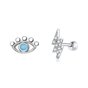 Set de Piercings Evil Eye y Rayo de Zirconias