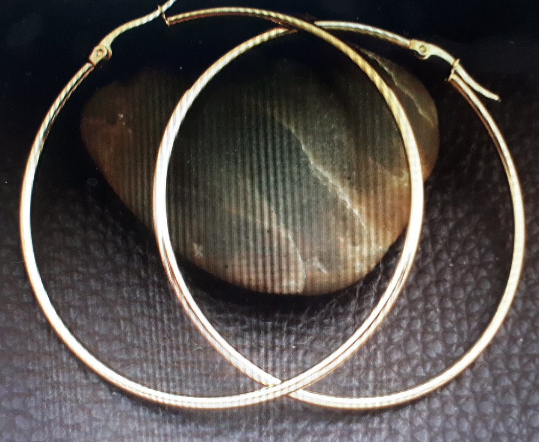 Aretes de argolla en acero inoxidable - Image 2