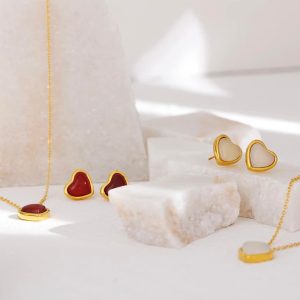 Mini corazones esmaltados