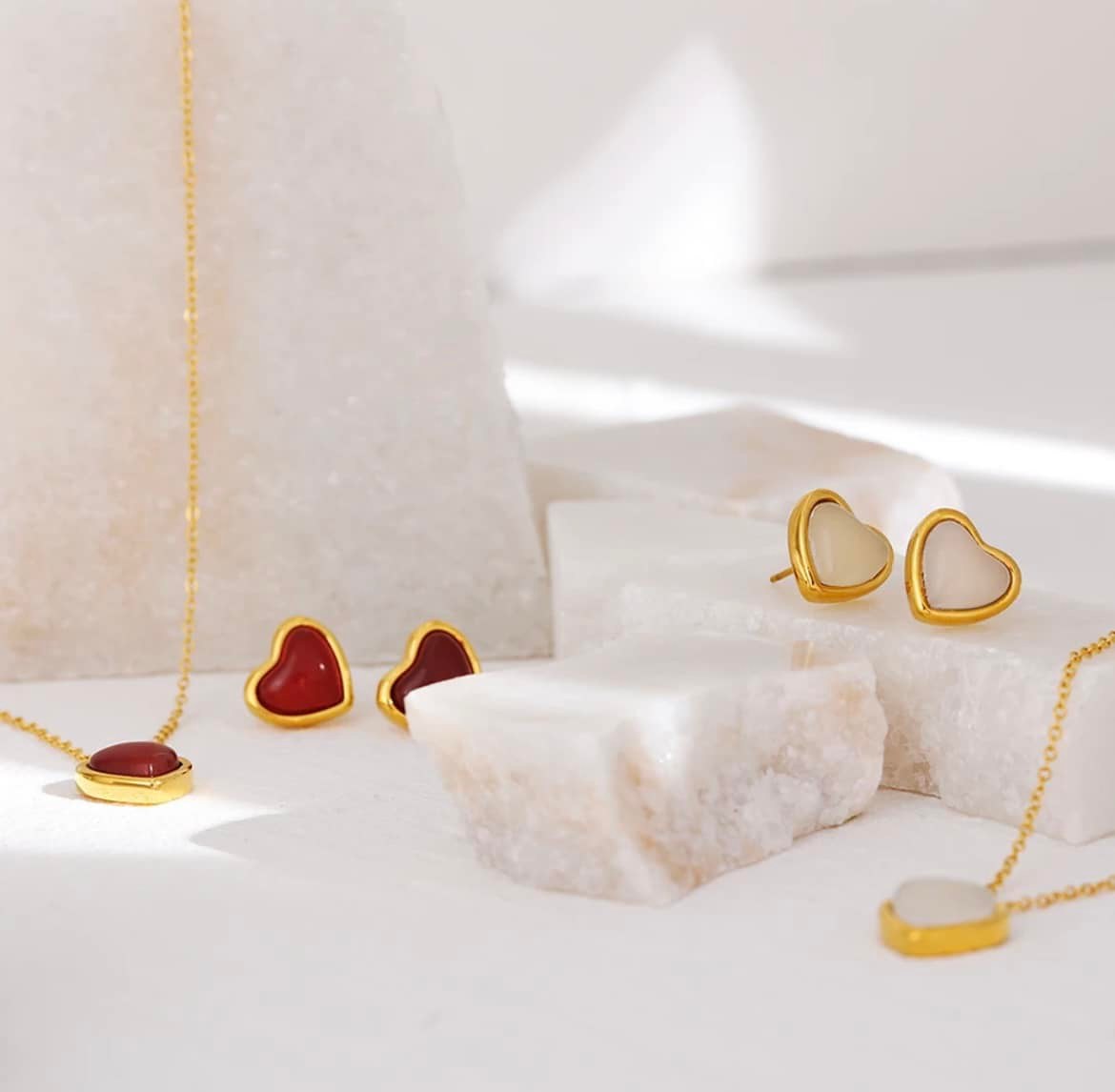 Mini corazones esmaltados