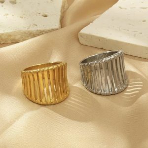 Anillo "Ondas de Luz" – Oro y Plata