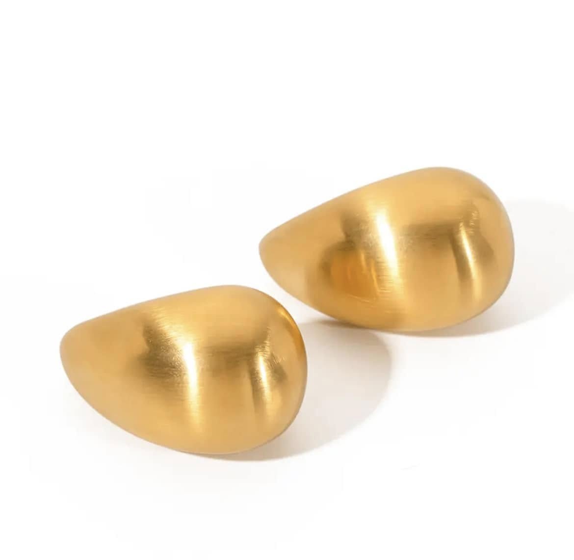 Aretes "Gota Dorada" - Acabado Mate de Lujo - Image 2