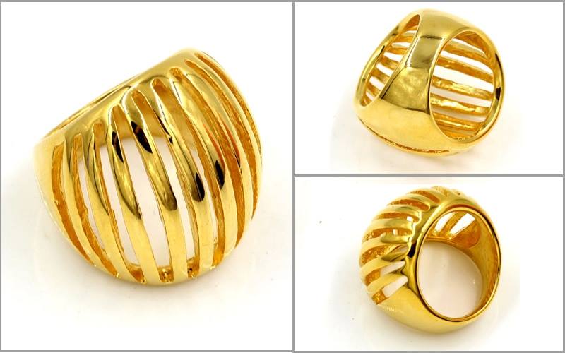 Anillo Dorado Cúpula en Diseño Abierto