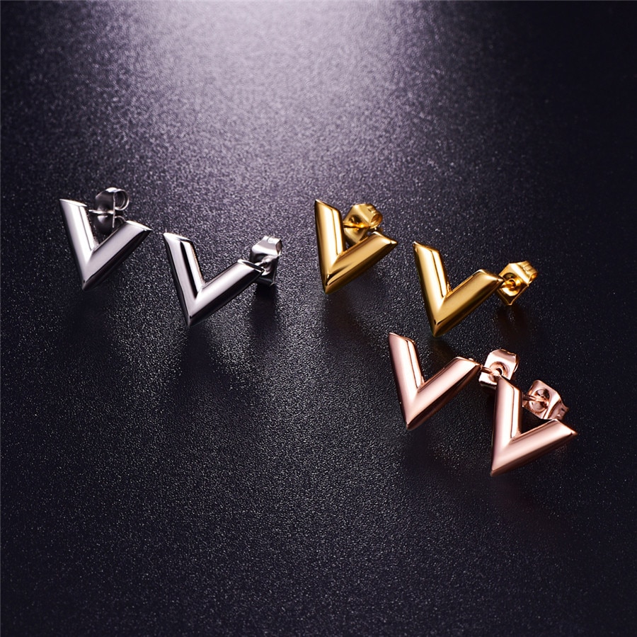 Aretes Minimalistas V Chevron