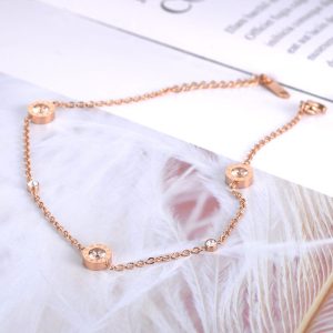 Pulsera Rosa Brillante Minimal