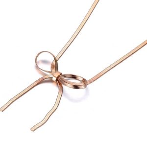 Collar Lazo de Encanto en Oro Rosa