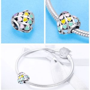 Charm compatible con pulseras tipo Pandora Corazones