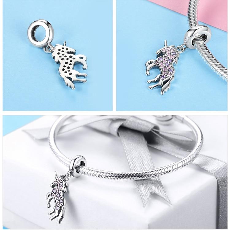 Charm Colgante Unicornio con cristales
