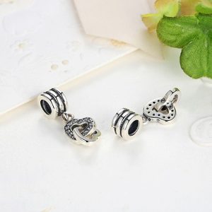 Charm colgante Corazones entrelazados