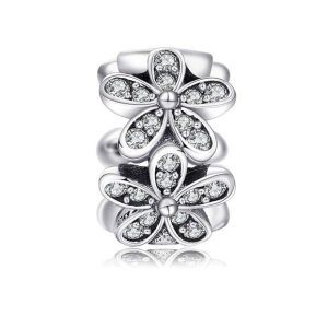 Charm Espaciador Margaritas con cristales