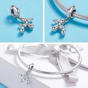 Charm colgante Perro Globo Pop Plata 925