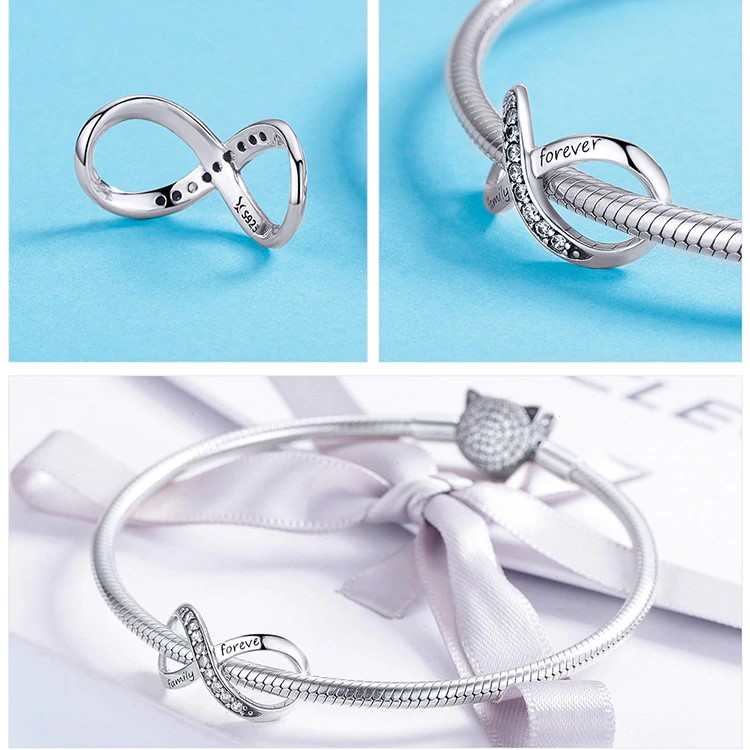 Charm Infinito - Family Forever Plata 925