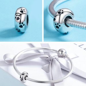 Charm Espaciador Huellitas Plata 925