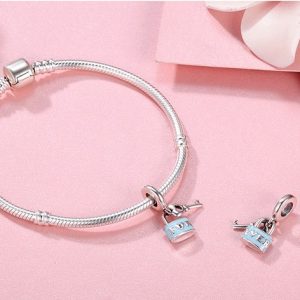 Charm Colgante Candado y Llave Plata 925