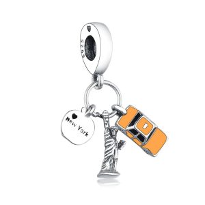Charm Colgante Emblemas de NY Plata 925