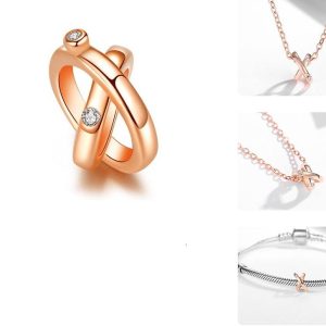 Charm Espaciador Infinito Oro Rosa