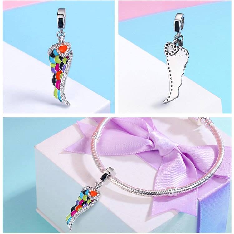 Charm colgante Ala de Colores