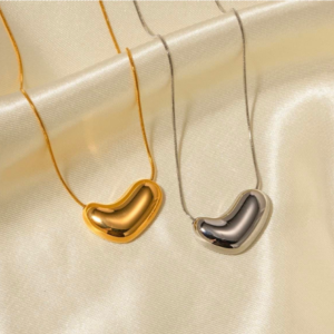 Collar Minimalista con Dije Orgánico en Acero Inoxidable