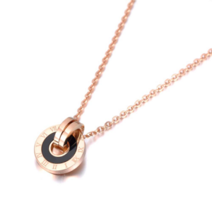 Collar "Reloj de Medianoche" – Acabado en Oro Rosa