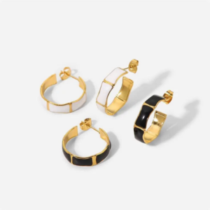 Aretes “Dúo Chic” – Contraste con Estilo